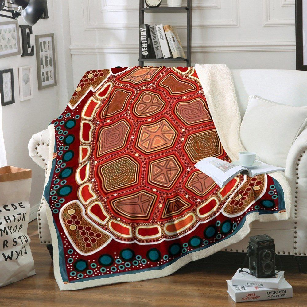 Turtle Sherpa Fleece Blanket