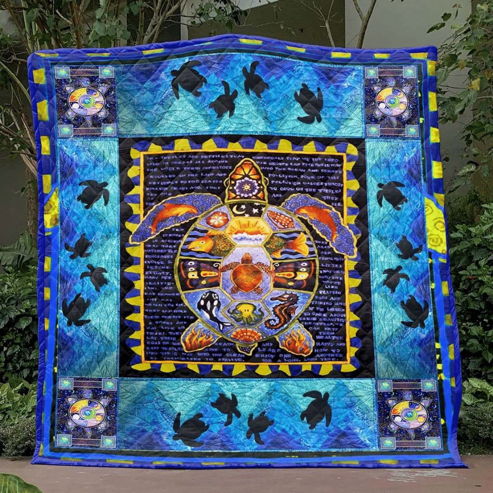Turtle Nice Tur Tel Quilt Blanket Dhc04011576Dd