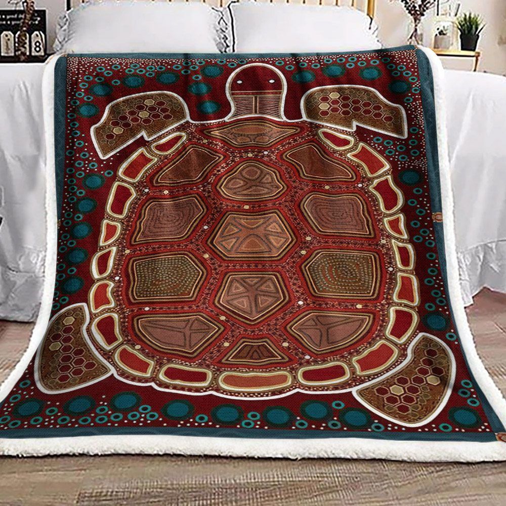 Turtle Sherpa Fleece Blanket
