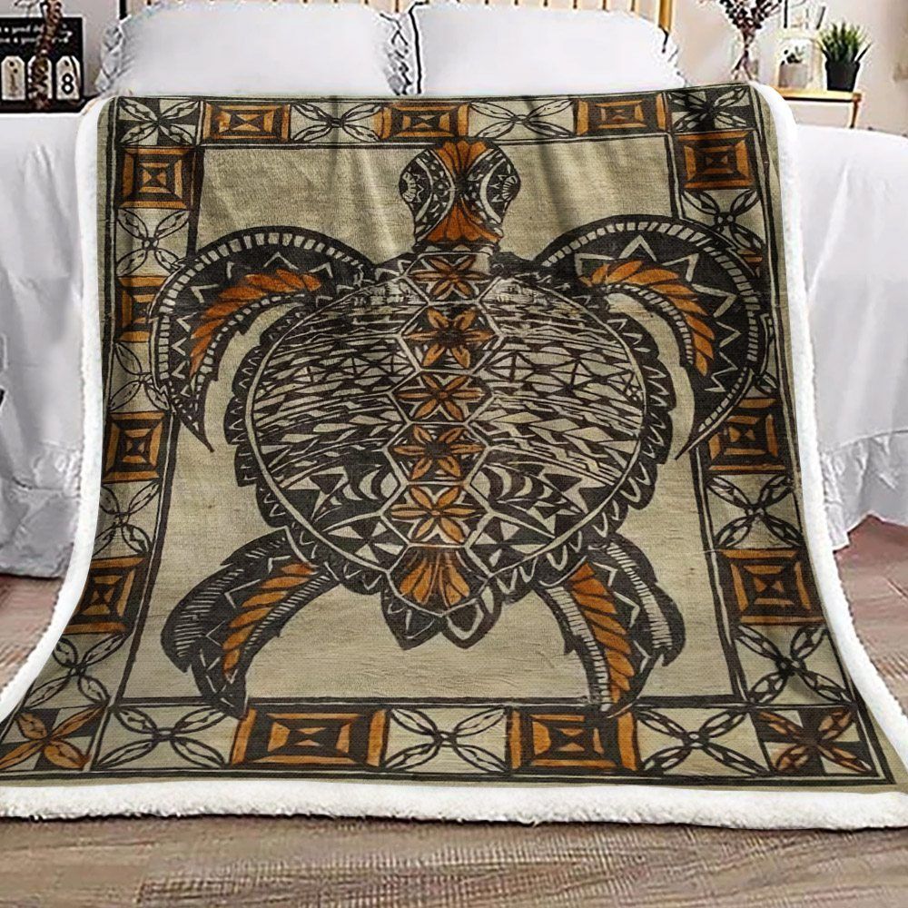 Turtle Sherpa Fleece Blanket