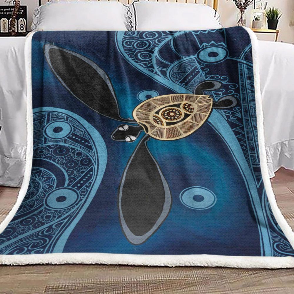 Turtle Sherpa Fleece Blanket
