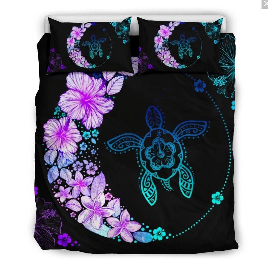 Turtle Ocean And Flower Bedding Set