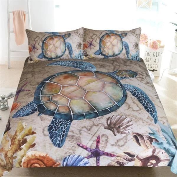 Turtle Ocean Painting Bedding Set