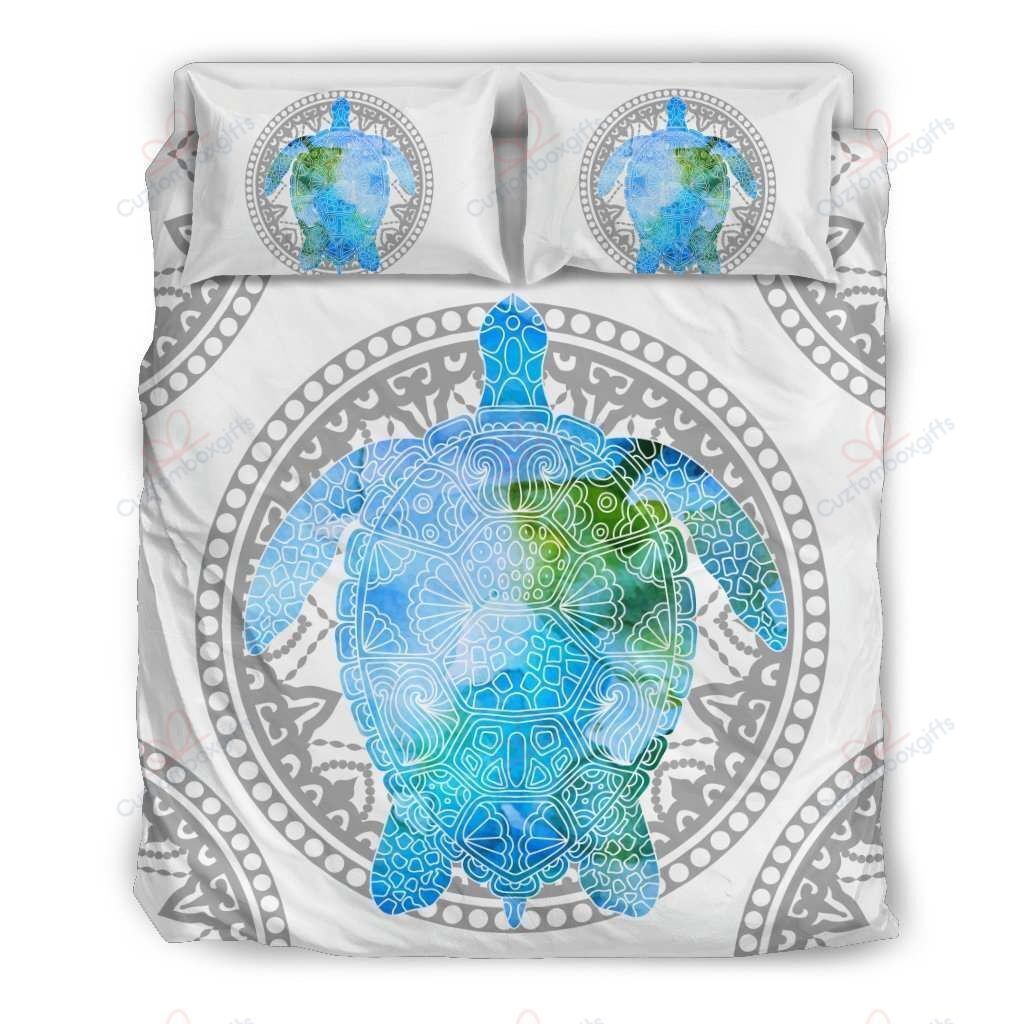 Turtle Pattern Vintage Circle Printed Bedding Set