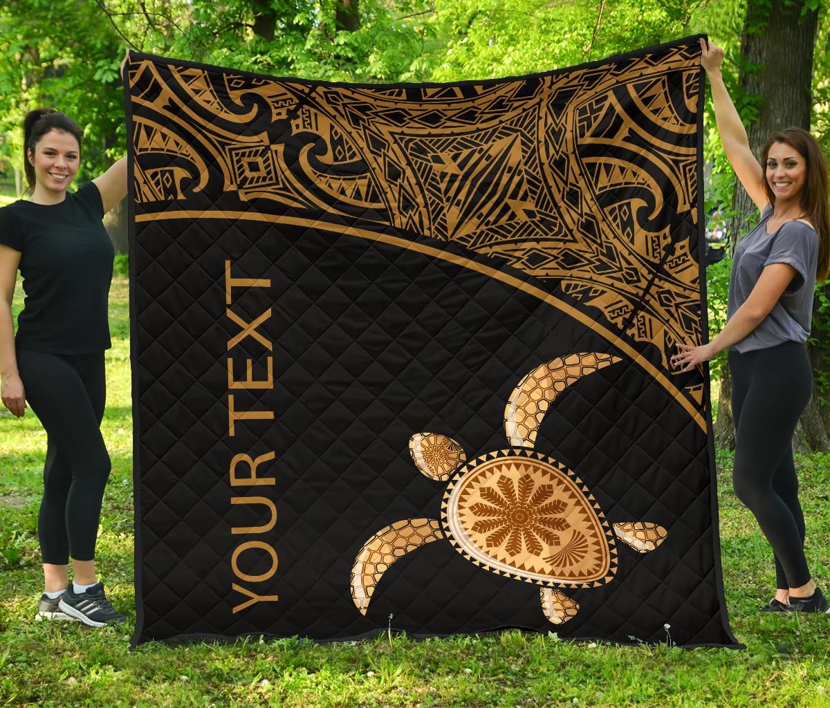 Turtle Personalised Premium Quilt Polynesian Gold Curve Style BN12 DHC28113318DD