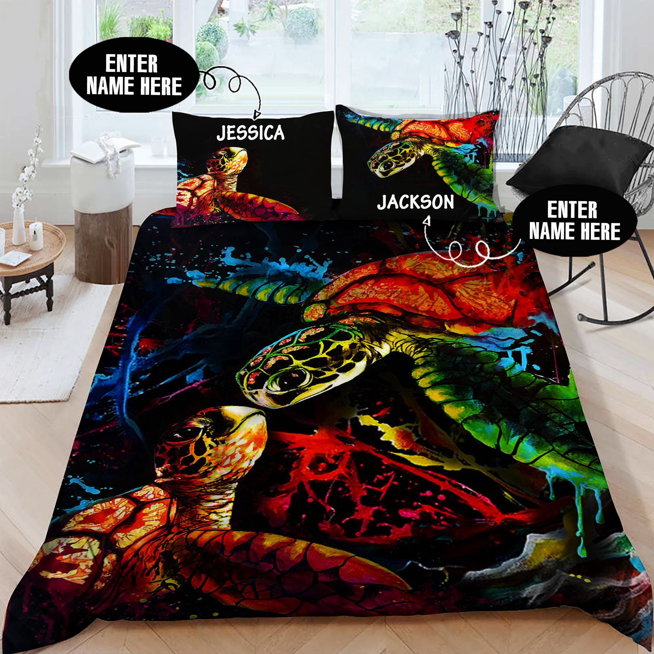 Turtle Personalized Bedding Set