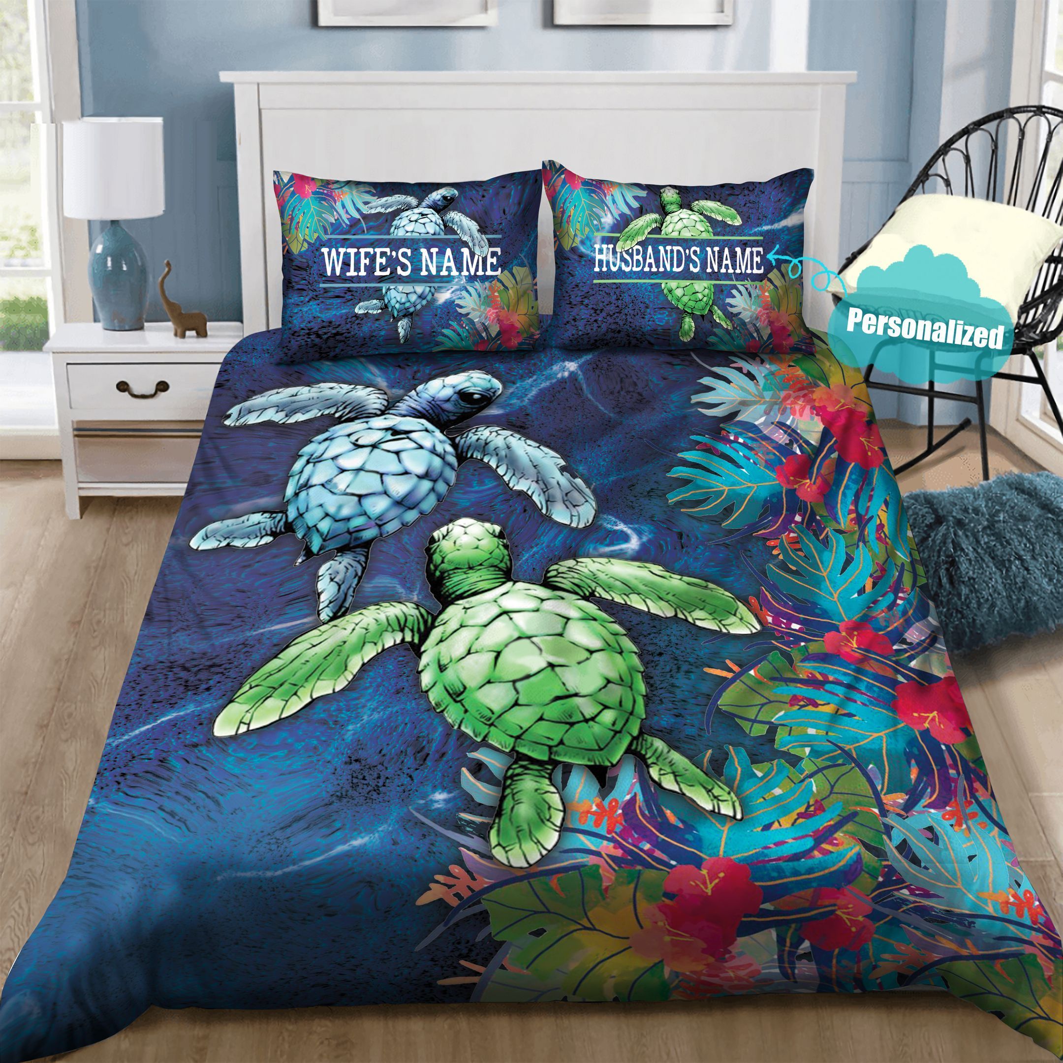 Turtle Personalized Bedding Set