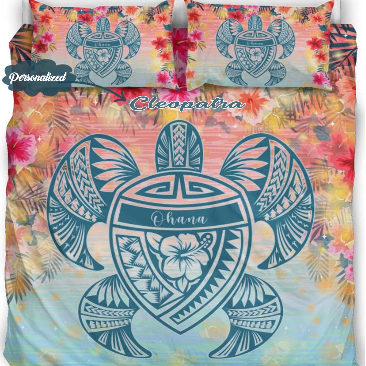 Turtle Personalized Bedding Set