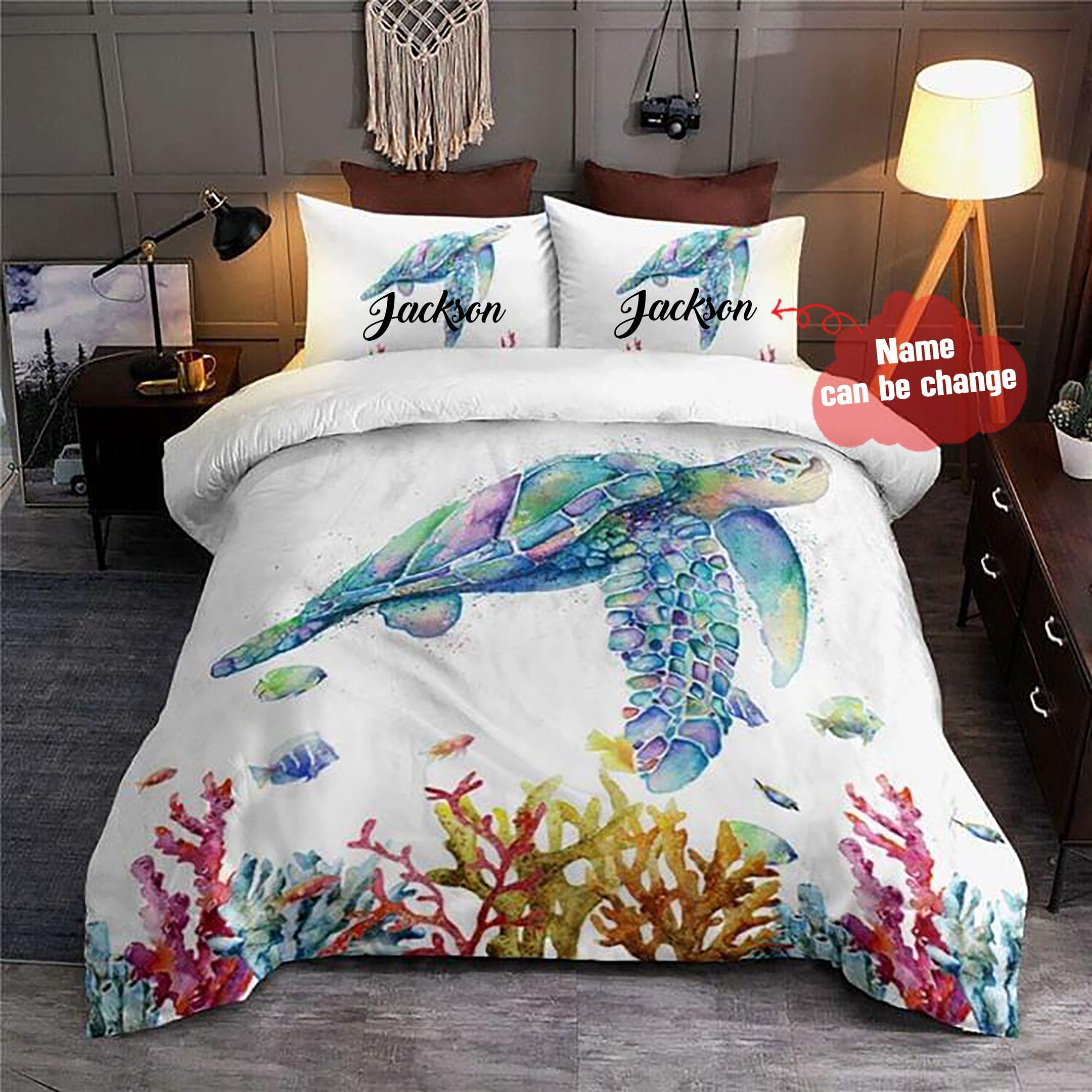 Turtle Personalized Bedding Set