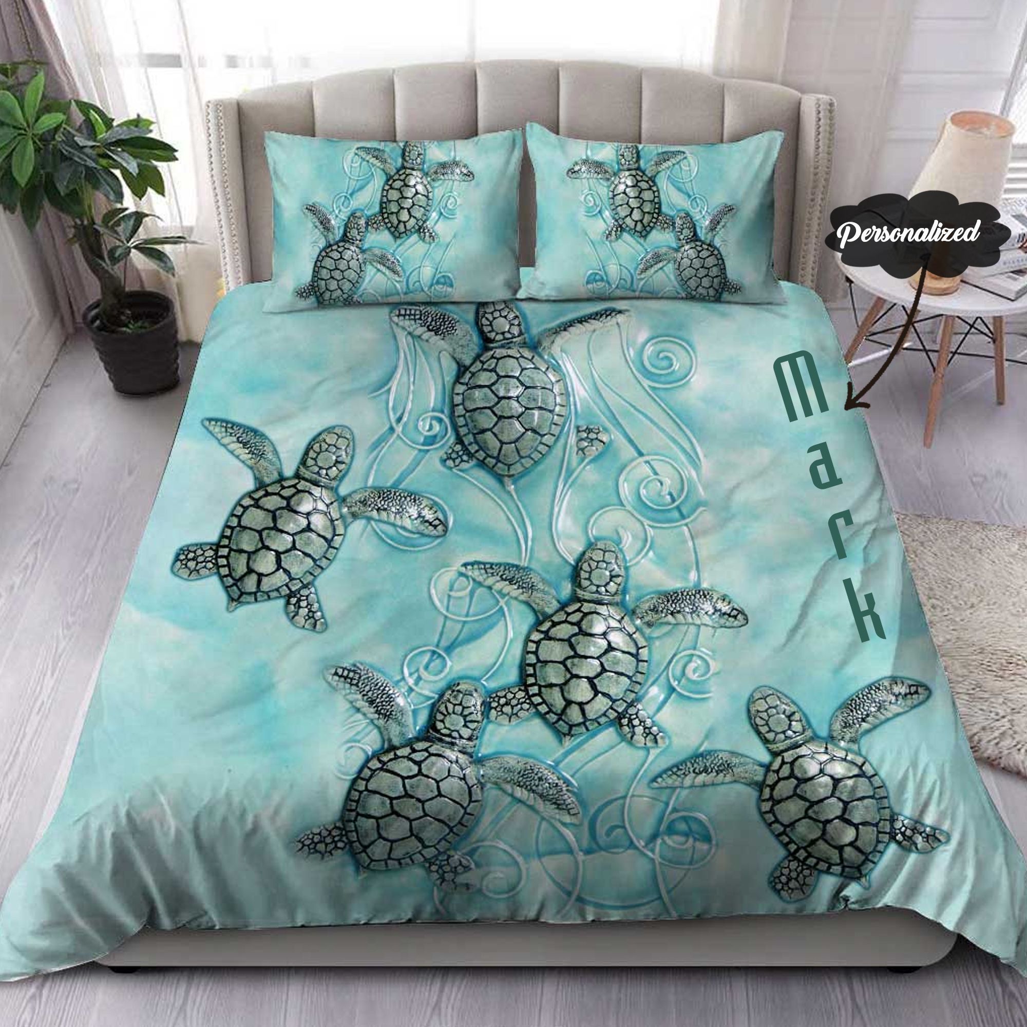 Turtle Personalized Bedding Set