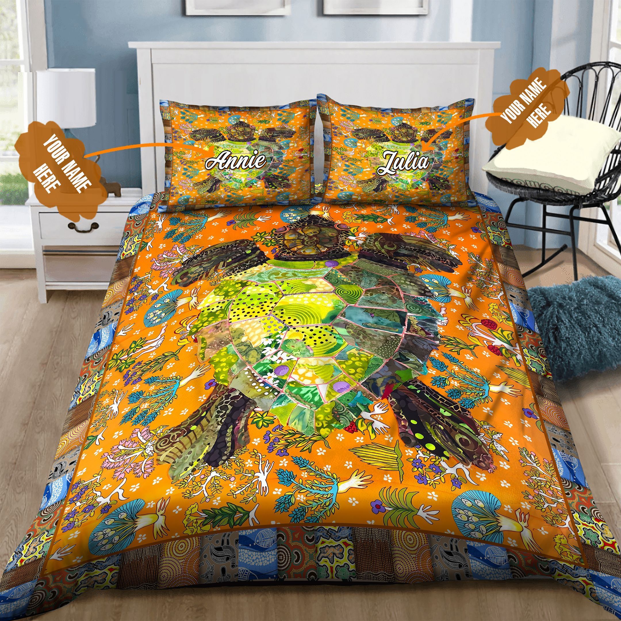 Turtle Personalized Bedding Set