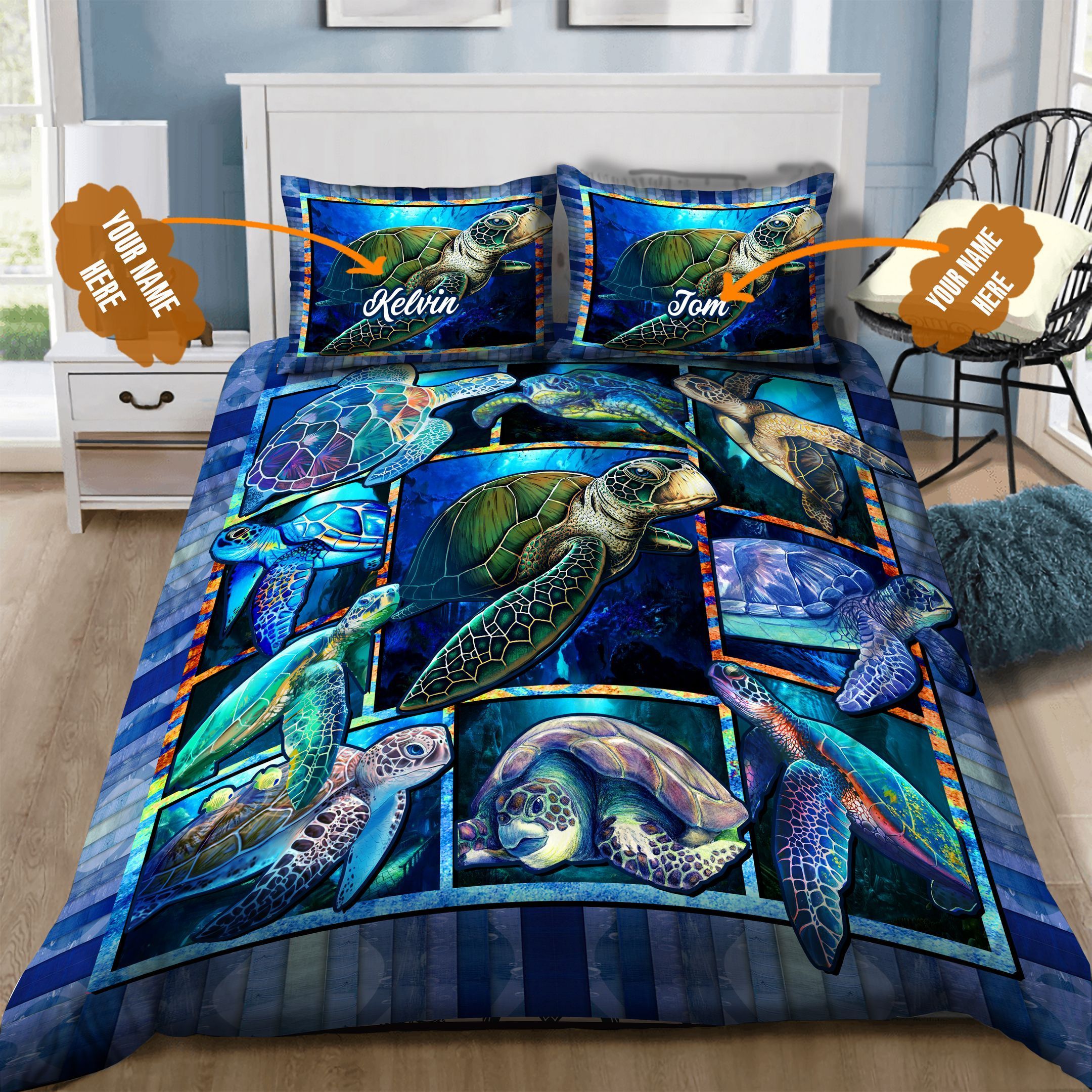 Turtle Personalized Bedding Set
