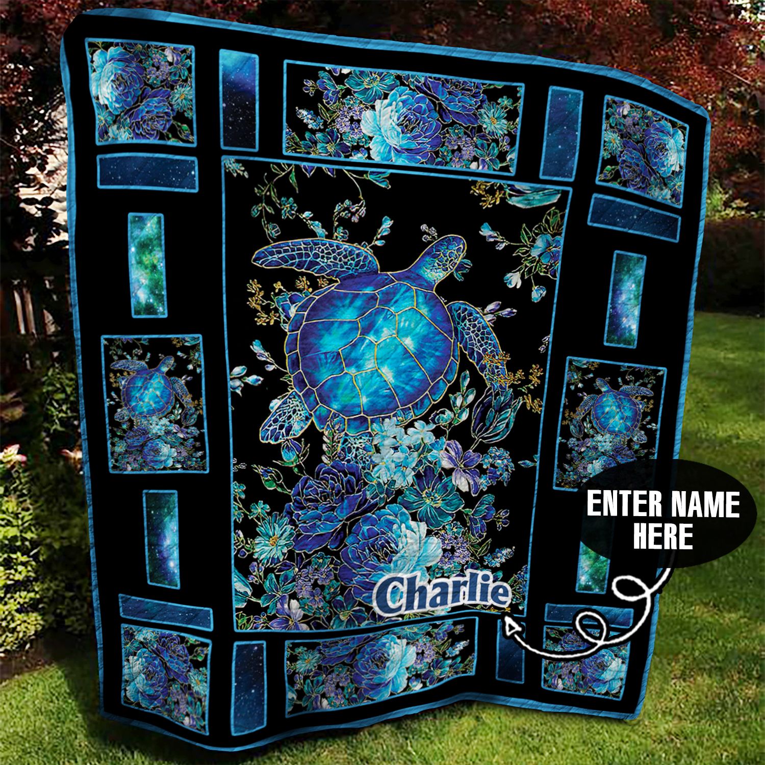 Turtle Personalized DTH230931HD Quilt Blanket
