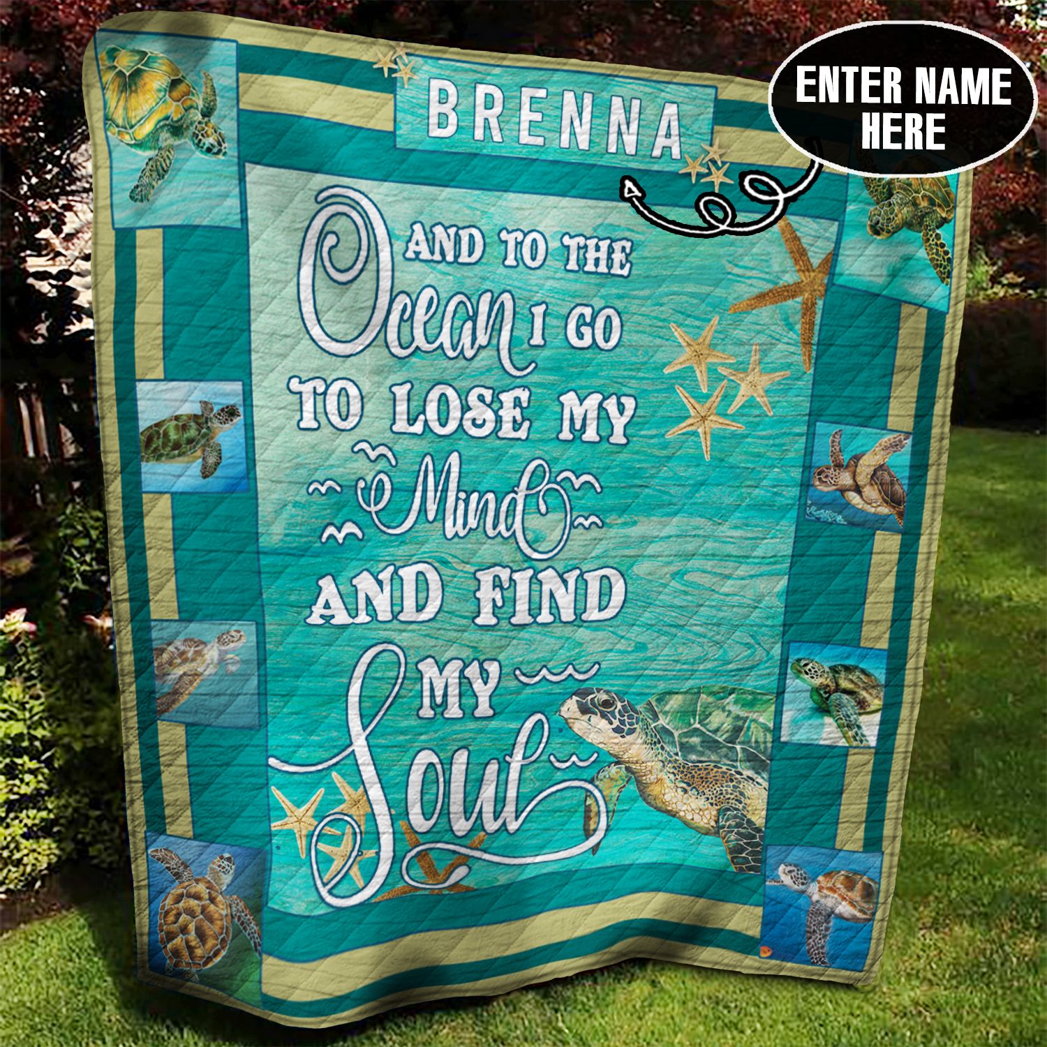 Turtle Personalized DTH230932HD Quilt Blanket