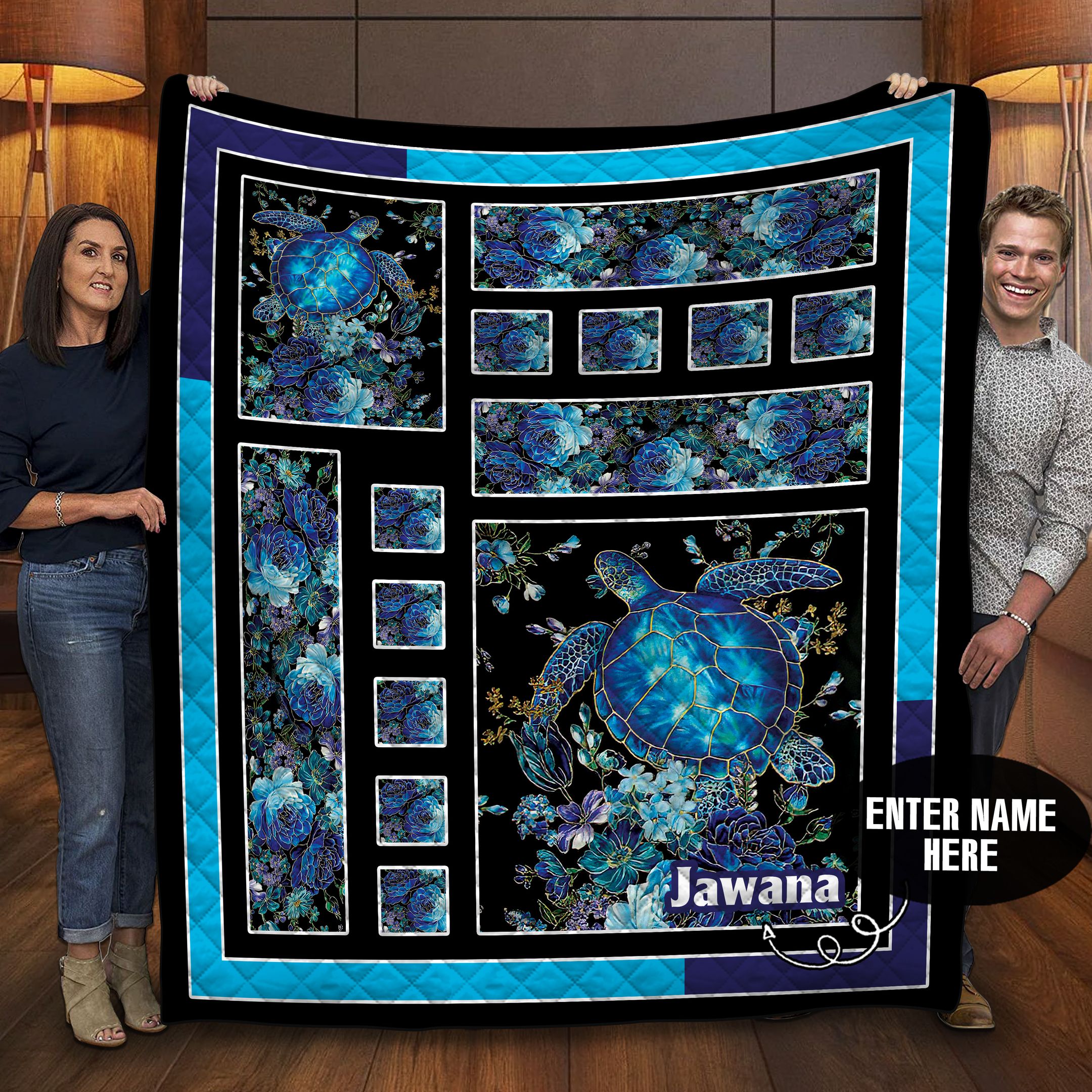 turtle Personalized Quilt Blanket DTH160601HD