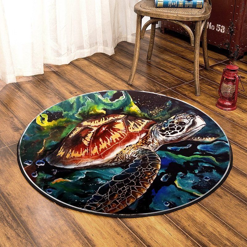 Turtle Round Carpet