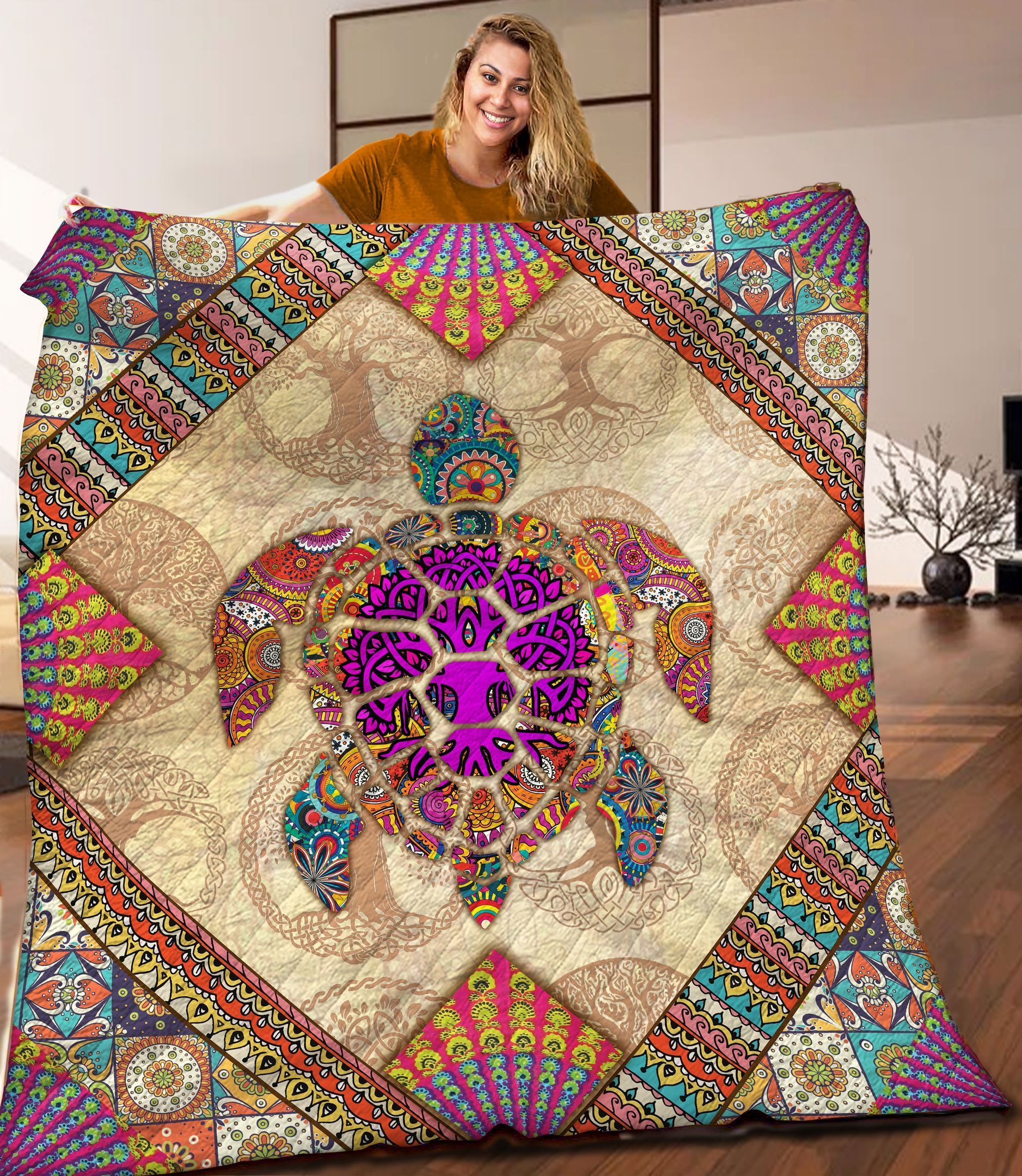 Turtle Quilt Blanket C9B120317PT