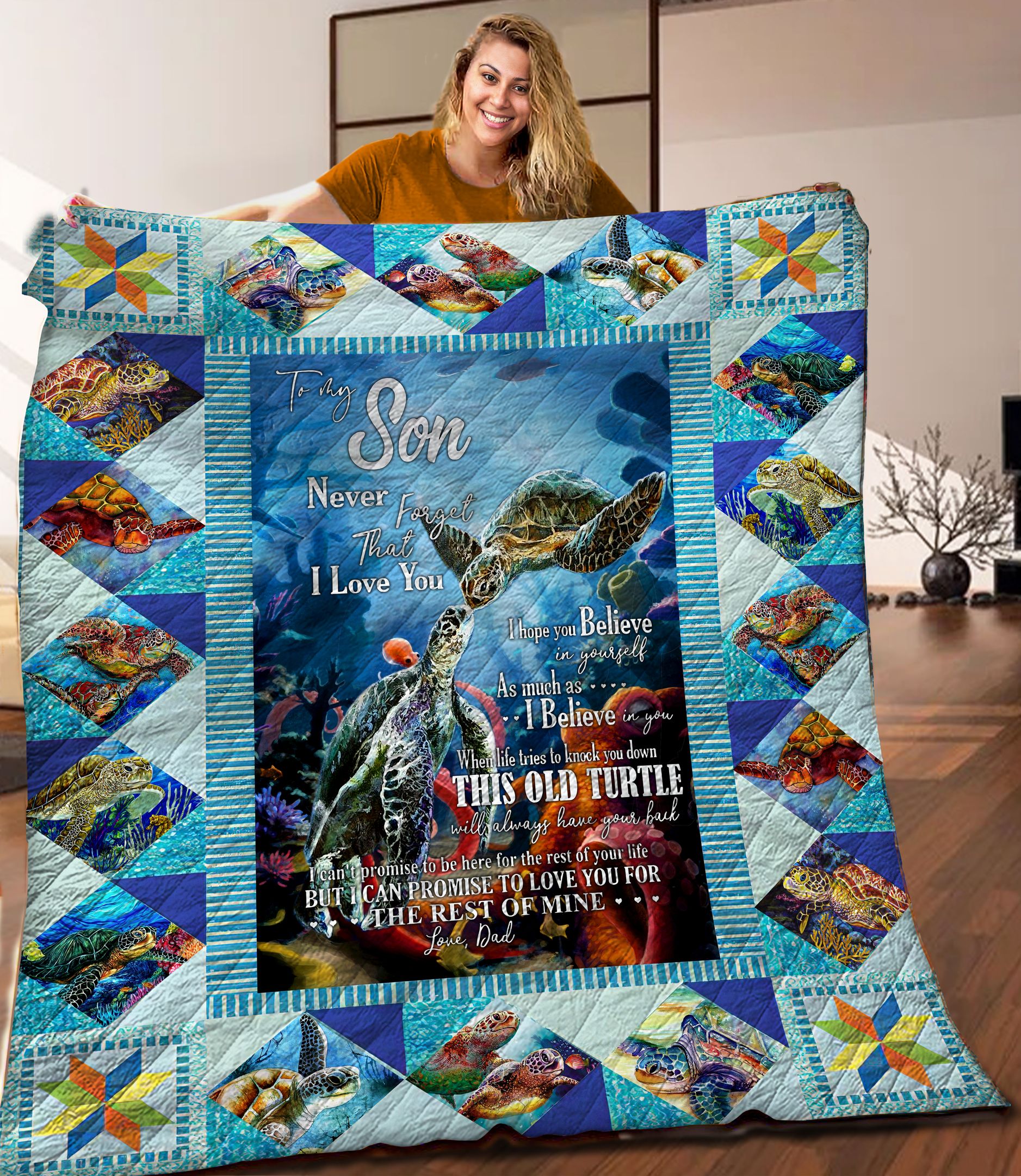 Turtle Quilt Blanket C9B120605DL