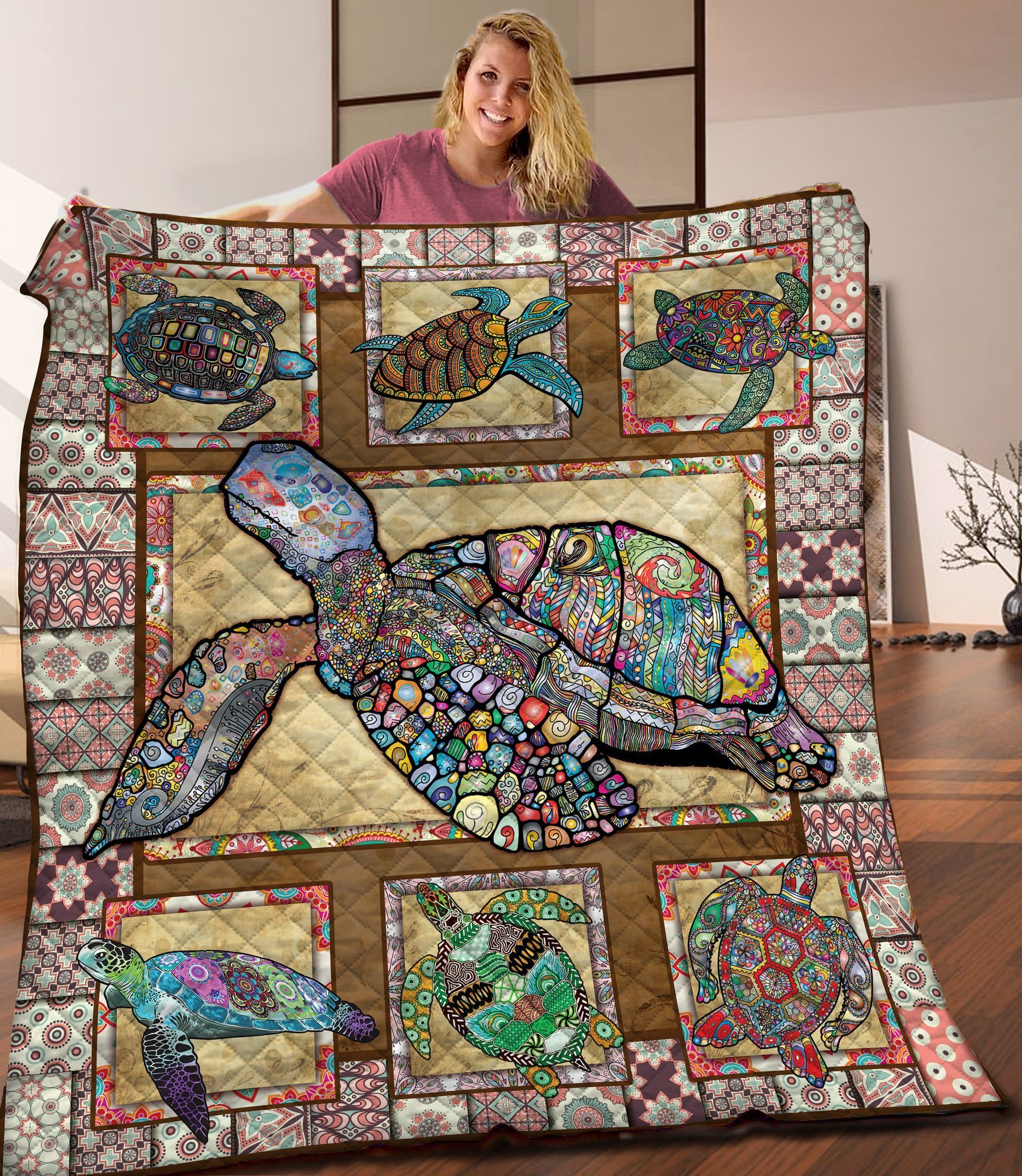 Turtle Quilt Blanket C9B280205TA