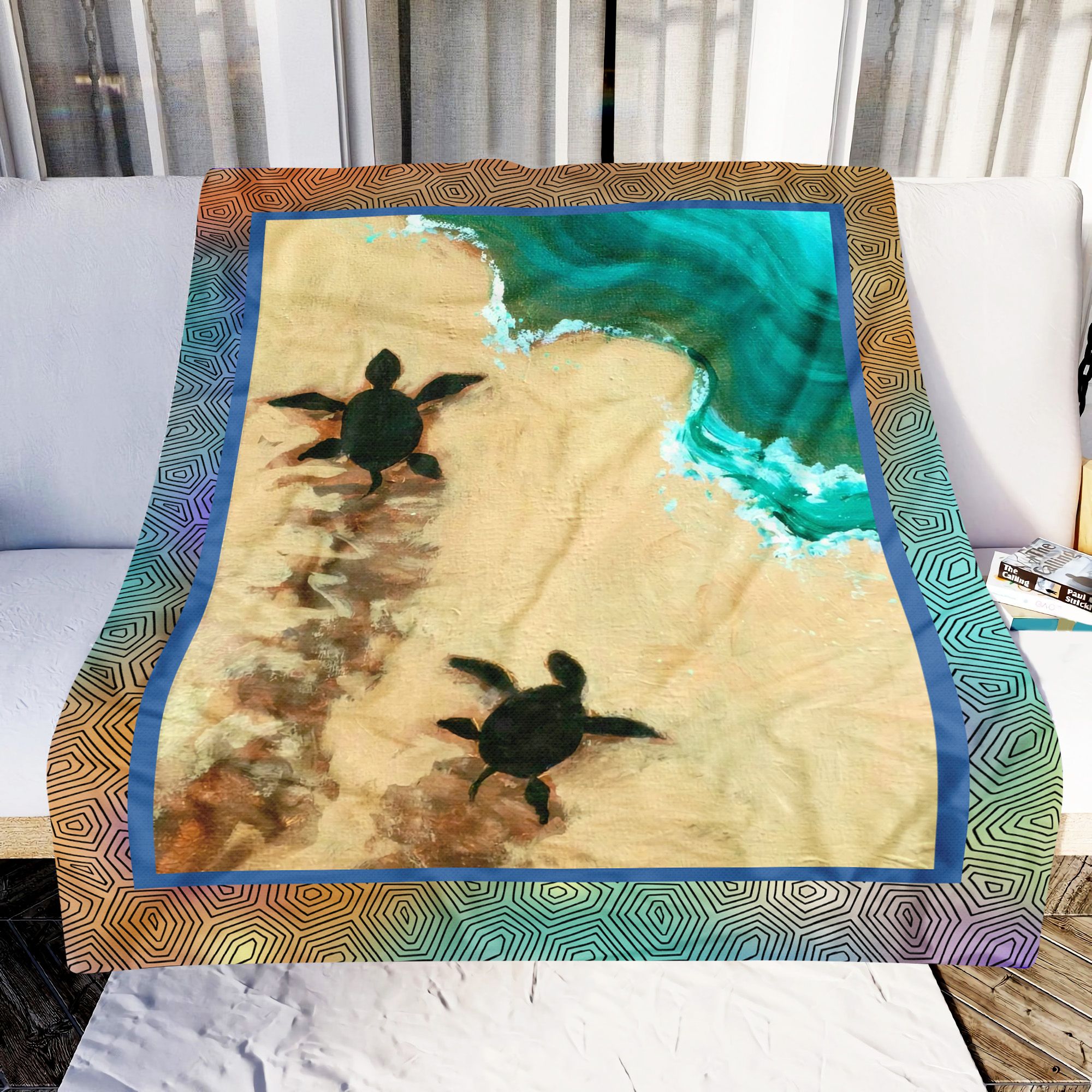 Turtle Seashore Fleece Blanket
