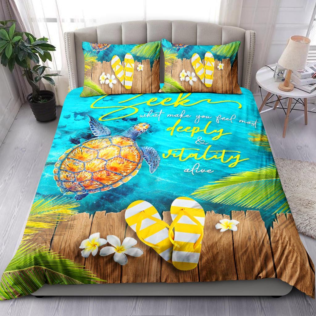 Turtle Seek What Make You Feel Bedding Set