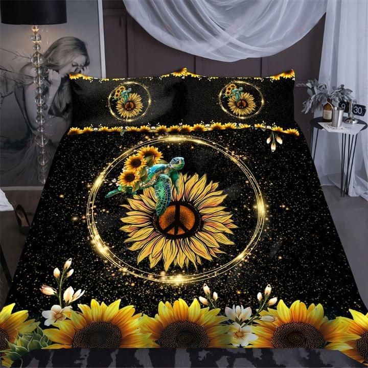 Turtle Sunflower Bedding Set