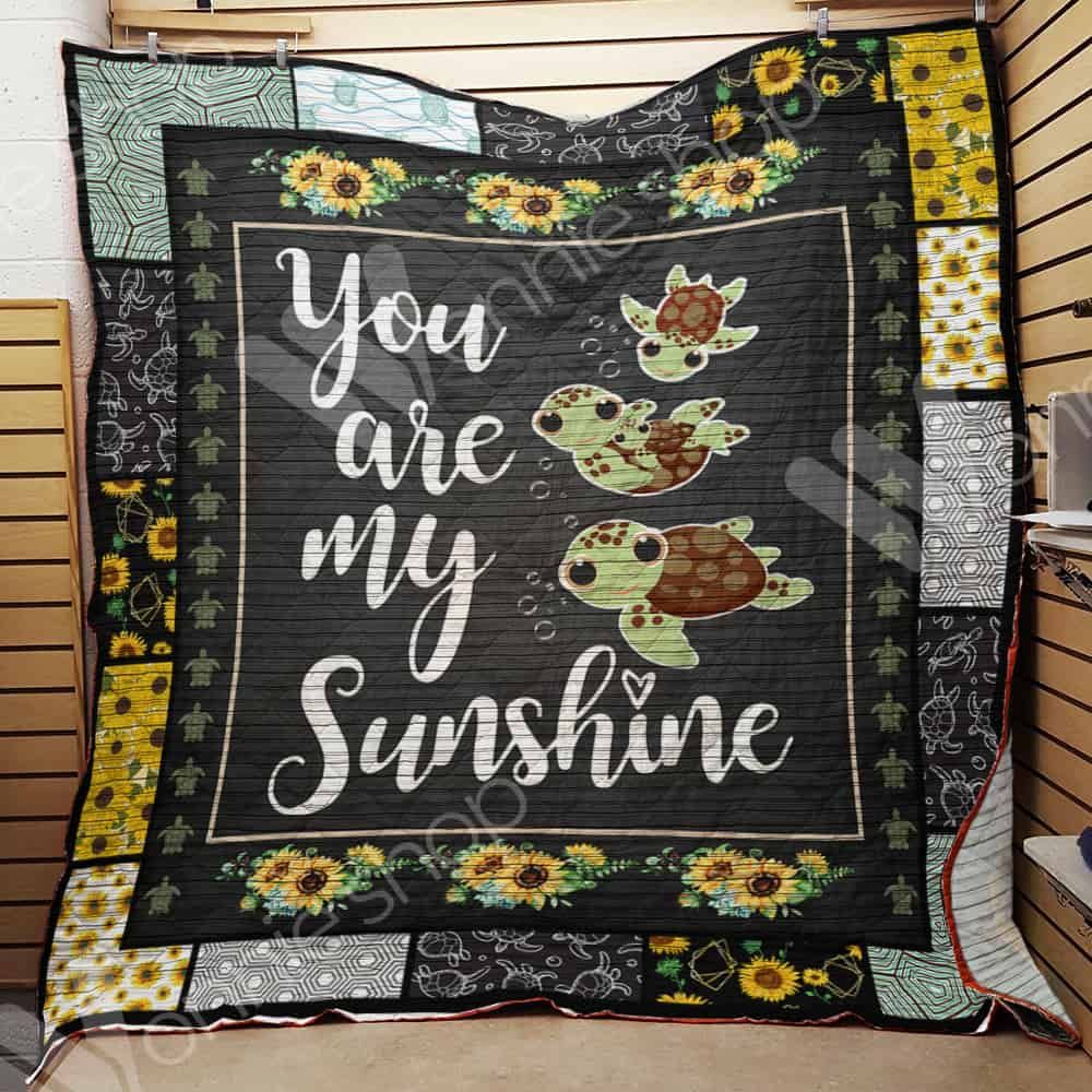 Turtle Sunflower Quilt Blanket DHC1002623TD