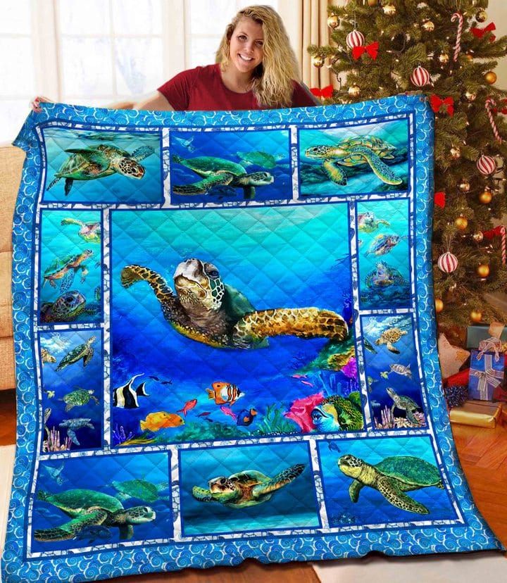Turtle The Child Of Ocean Quilt Blanket Dhc04011609Dd