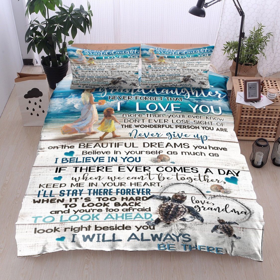 Turtle To My Granddaughter From Grandma Bedding Set