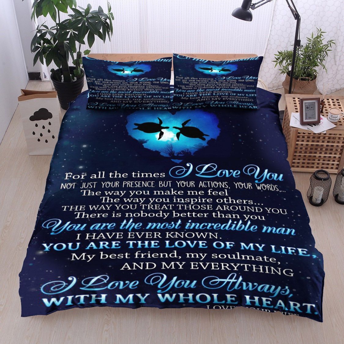 Turtle To My Husband Bedding Set