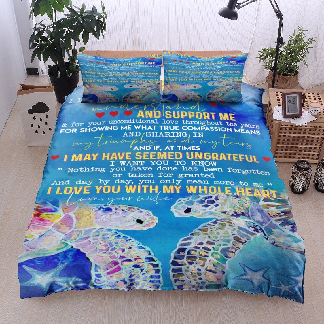 Turtle To My Husband Bedding Set