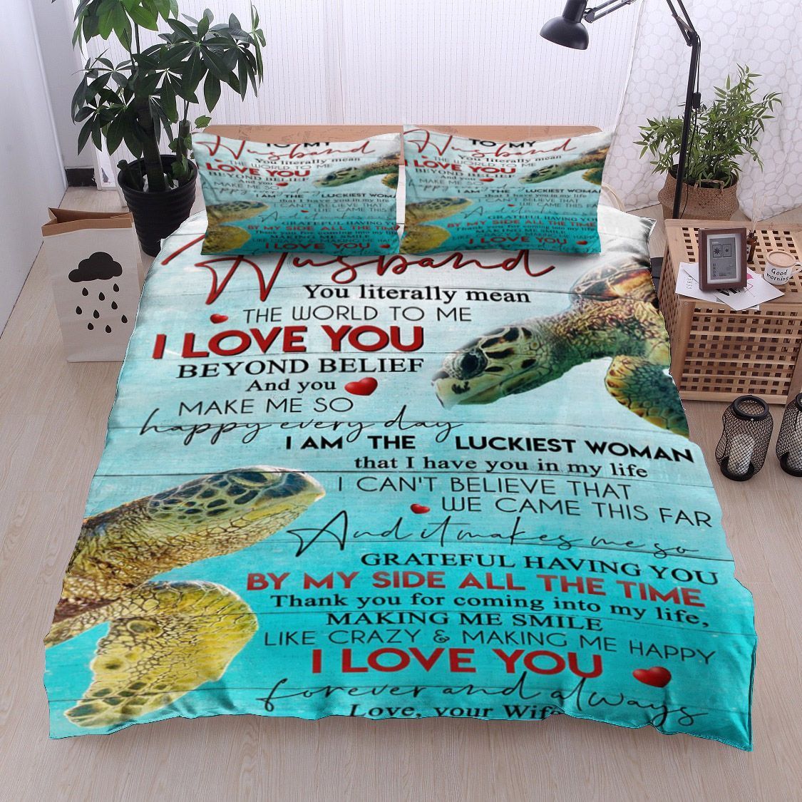 Turtle To My Husband Bedding Set