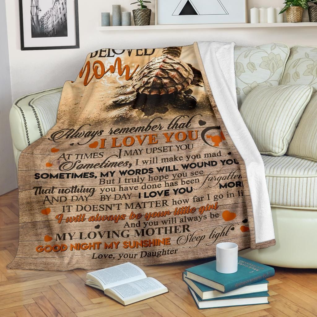 Turtle To My Mom Sherpa Fleece Blanket