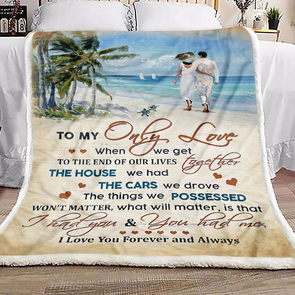 Turtle To My Only Love Fleece Blanket
