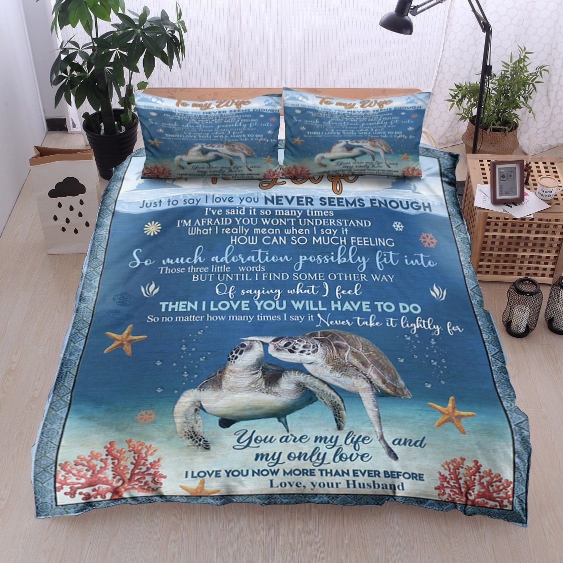 Turtle To My Wife Bedding Set