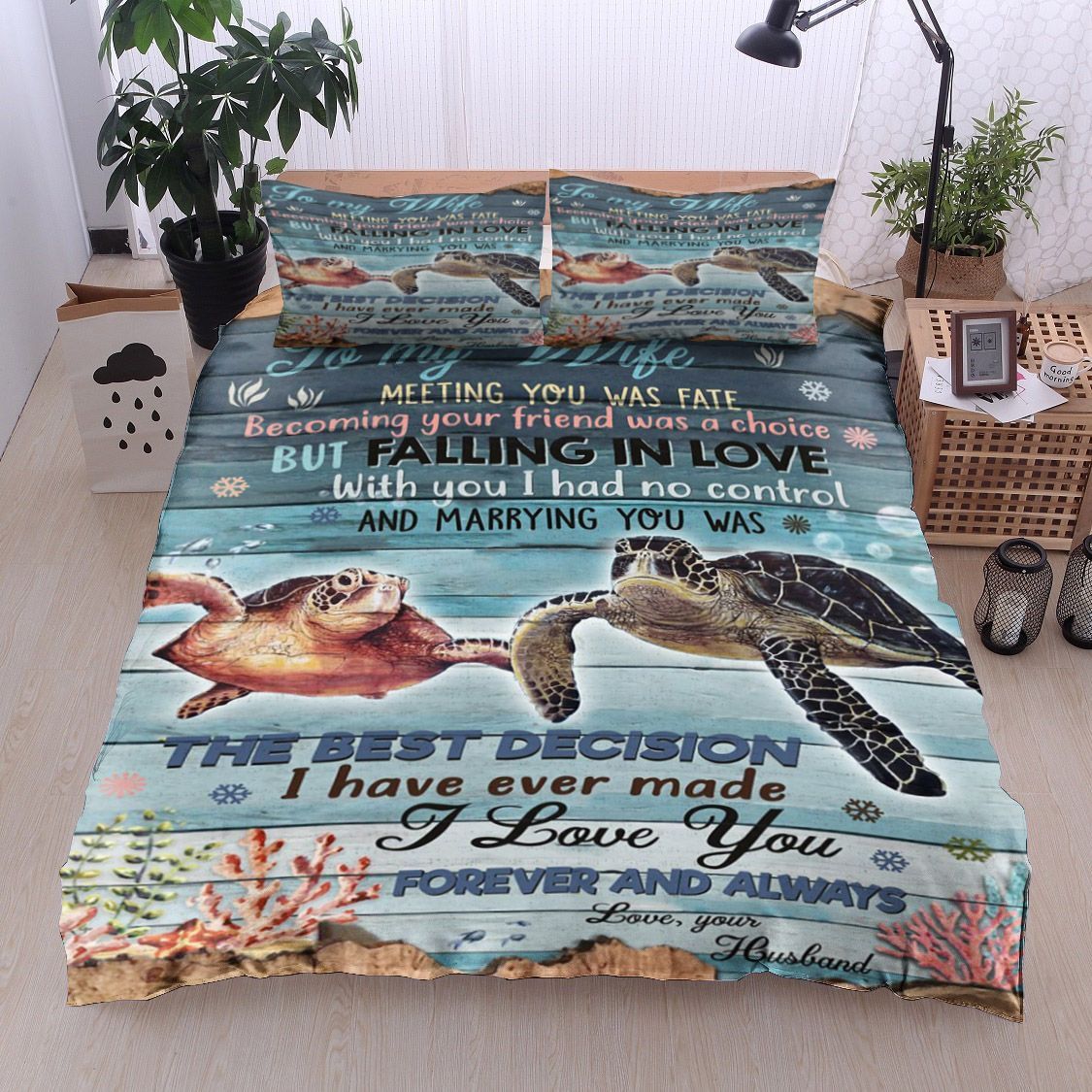 Turtle To My Wife Bedding Set
