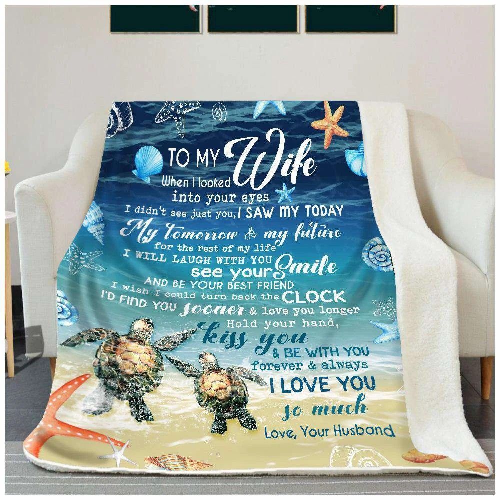 Turtle To My Wife Fleece Blanket