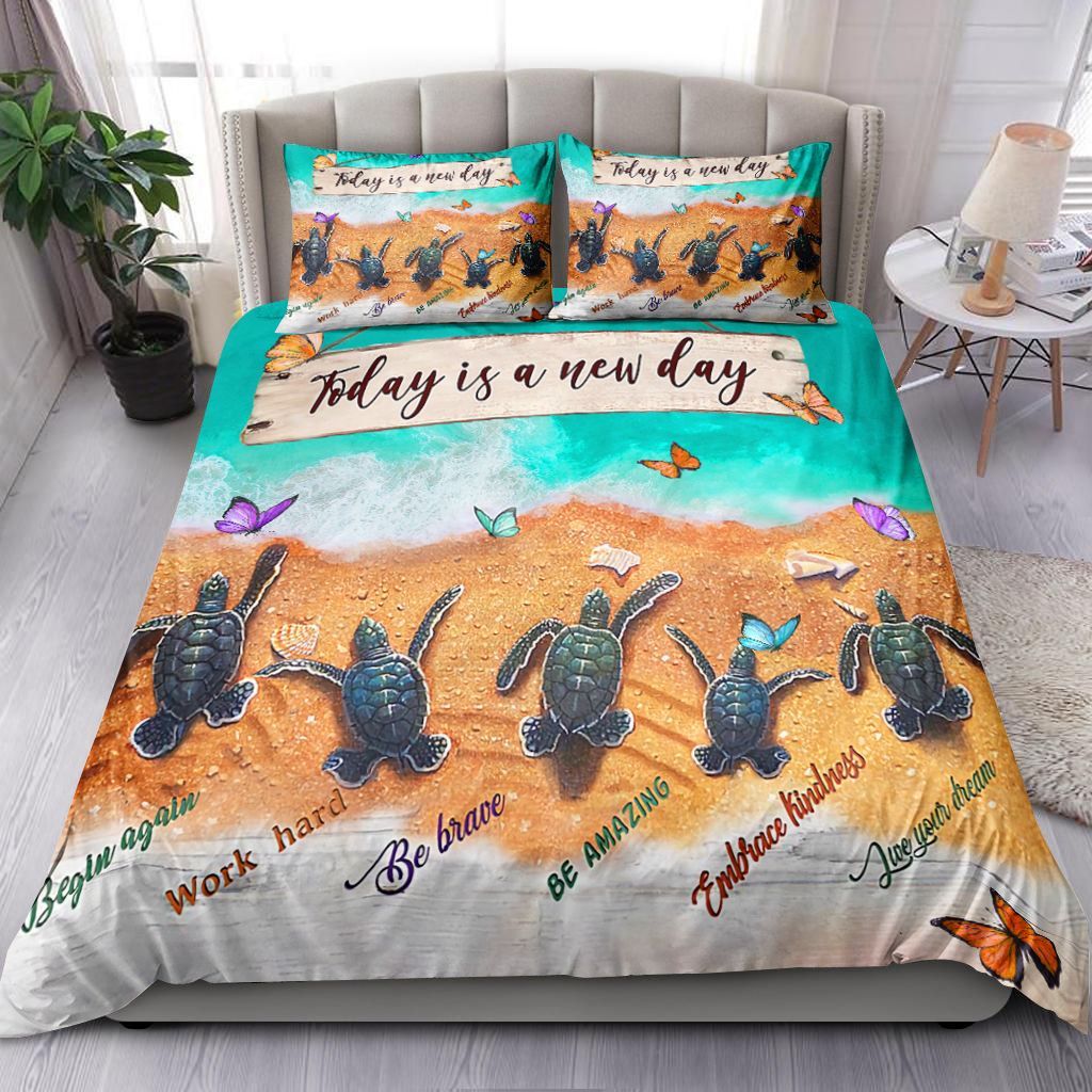 Turtle Today Is A New Day Bedding Set