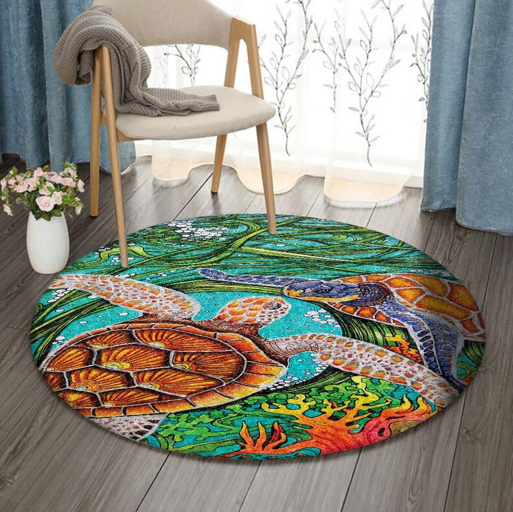 Turtle Round Carpet