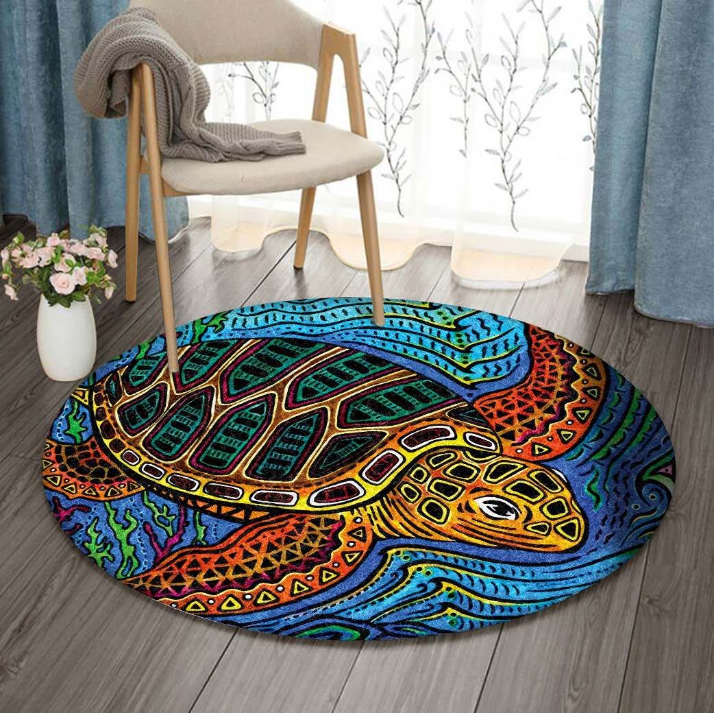 Turtle Round Carpet