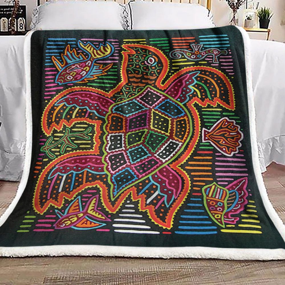 Turtle Sherpa Fleece Blanket