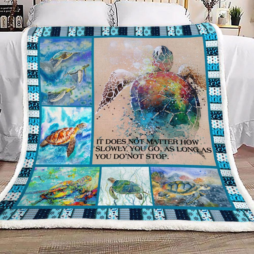 Turtle Sherpa Fleece Blanket