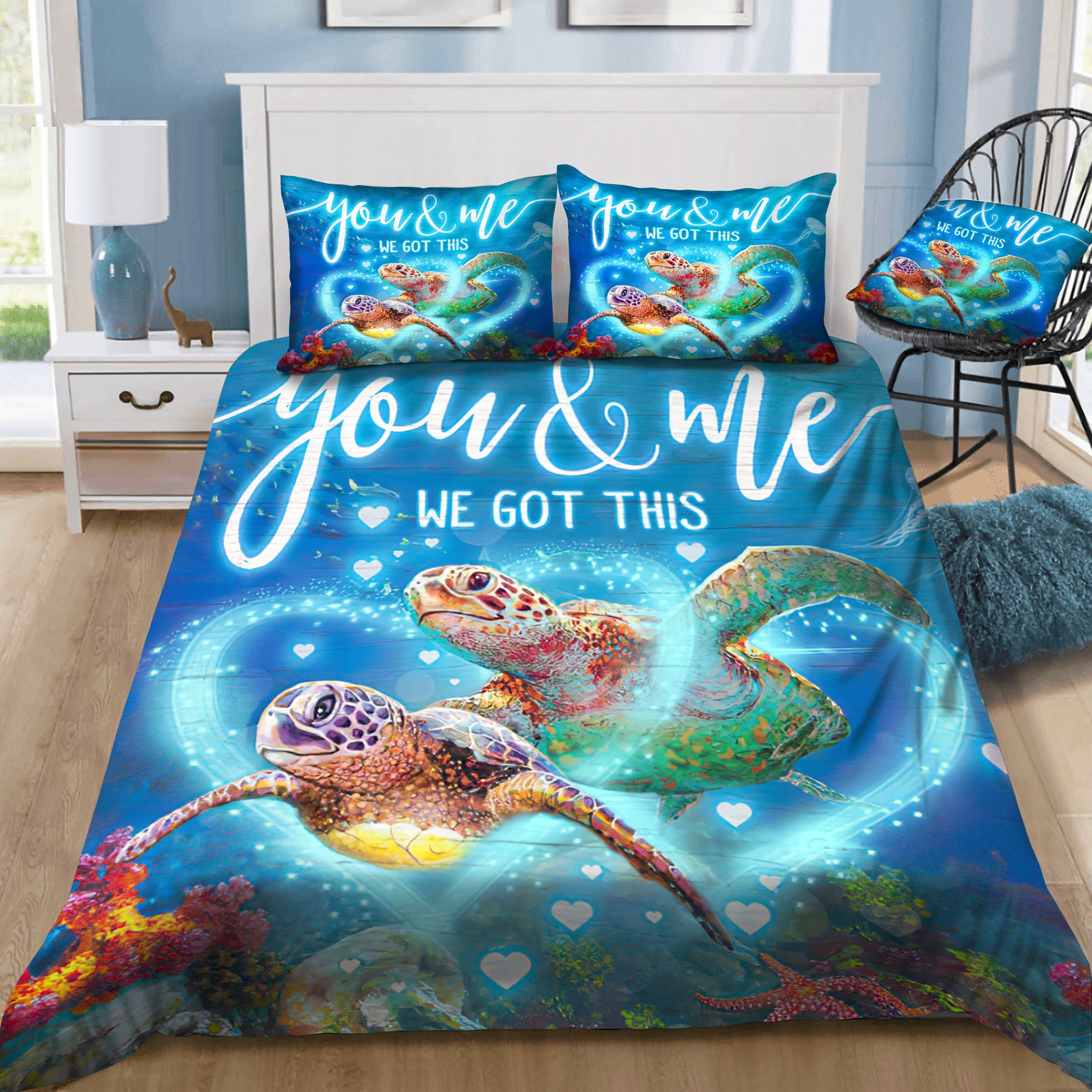Turtle You And Me We Got This Bedding Set