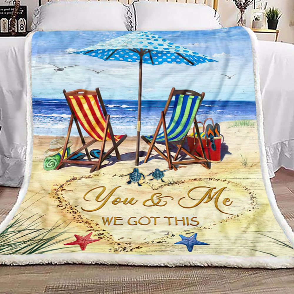 Turtle You And Me Fleece Blanket