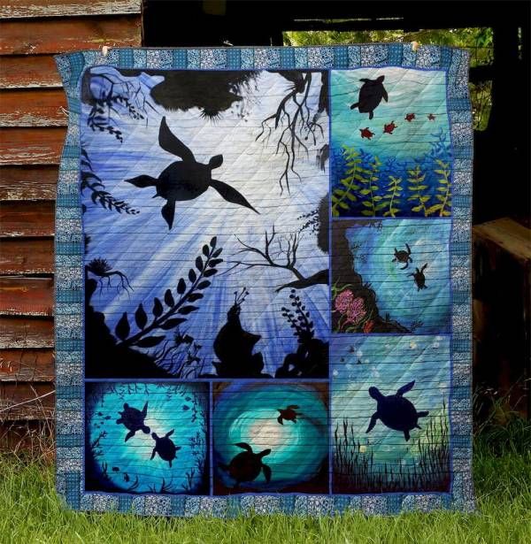 Turtle You Cant Make A Turtle Come Out Quilt Blanket DHC0201201072TD