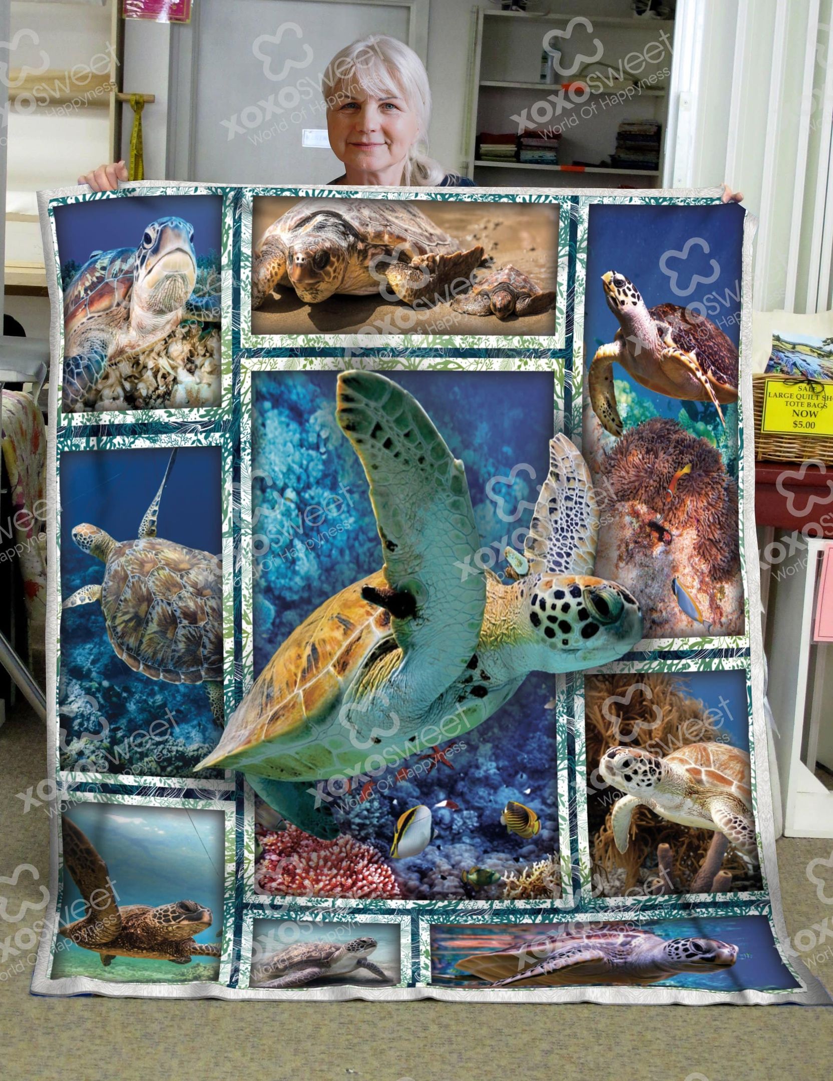 Turtle Your Echo Quilt Blanket DHC020120443TD