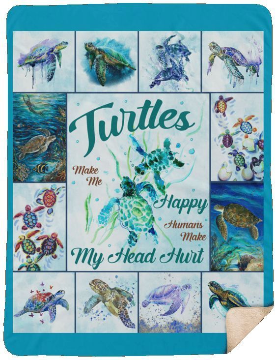 Turtles Sherpa Fleece Blanket