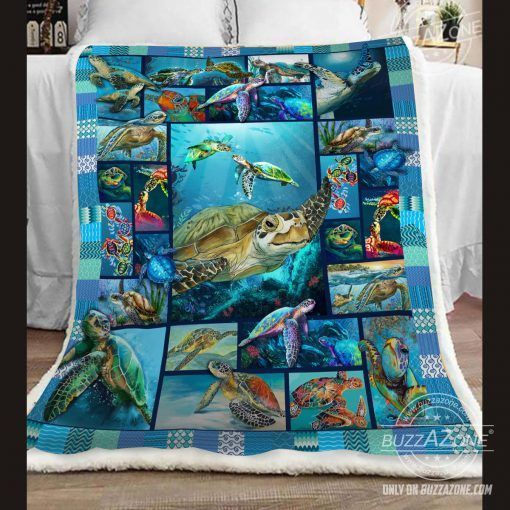 Turtles Sherpa Fleece Blanket