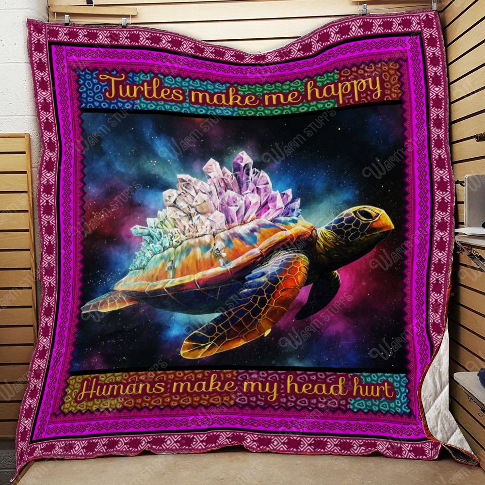 Turtles Make Me Happy Quilt Blanket Lp03 Dhc1312179Dd