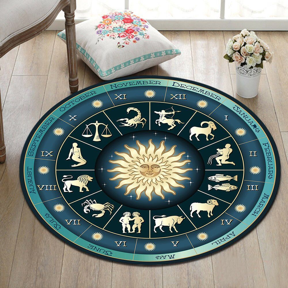 Twelve Constellation Round Carpet